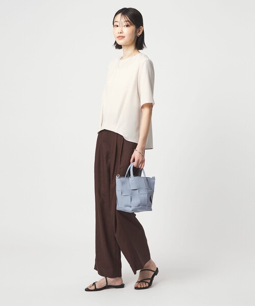 green label relaxing(グリーンレーベルリラクシング)の「ライン TEE ブラウス(シャツ/ブラウス・レディース・オフホワイト/イエロー/ネイビー・FREE)」の8枚目の写真