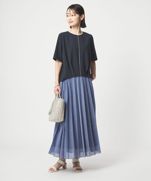 green label relaxing(グリーンレーベルリラクシング)の「ライン TEE ブラウス(シャツ/ブラウス・レディース・オフホワイト/イエロー/ネイビー・FREE)」の11枚目の写真