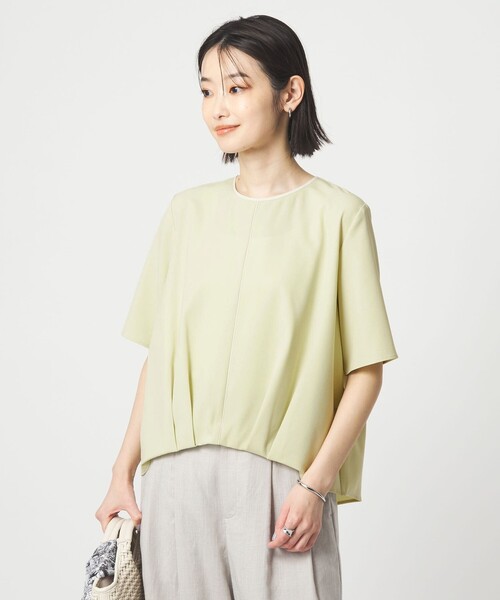 green label relaxing(グリーンレーベルリラクシング)の「ライン TEE ブラウス(シャツ/ブラウス・レディース・オフホワイト/イエロー/ネイビー・FREE)」の13枚目の写真