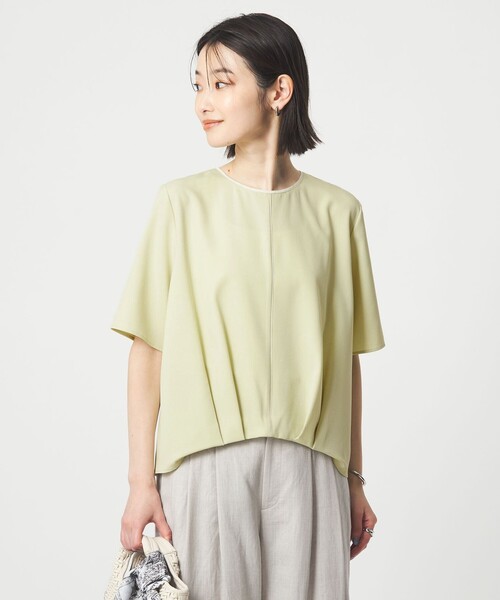 green label relaxing(グリーンレーベルリラクシング)の「ライン TEE ブラウス(シャツ/ブラウス・レディース・オフホワイト/イエロー/ネイビー・FREE)」の14枚目の写真