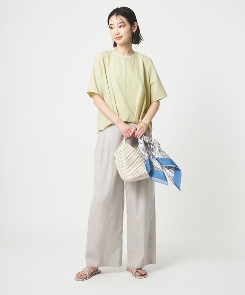 green label relaxing(グリーンレーベルリラクシング)の「ライン TEE ブラウス(シャツ/ブラウス・レディース・オフホワイト/イエロー/ネイビー・FREE)」の15枚目の写真