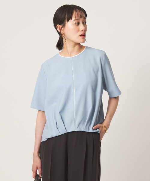 green label relaxing(グリーンレーベルリラクシング)の「ライン TEE ブラウス(シャツ/ブラウス・レディース・オフホワイト/イエロー/ネイビー・FREE)」の17枚目の写真