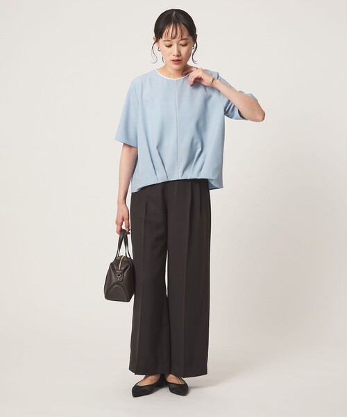 green label relaxing(グリーンレーベルリラクシング)の「ライン TEE ブラウス(シャツ/ブラウス・レディース・オフホワイト/イエロー/ネイビー・FREE)」の20枚目の写真