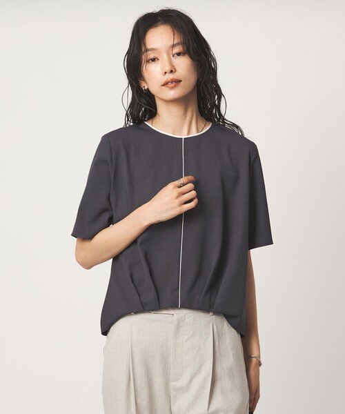 green label relaxing(グリーンレーベルリラクシング)の「ライン TEE ブラウス(シャツ/ブラウス・レディース・オフホワイト/イエロー/ネイビー・FREE)」の21枚目の写真