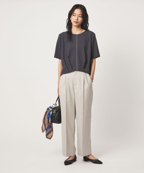 green label relaxing(グリーンレーベルリラクシング)の「ライン TEE ブラウス(シャツ/ブラウス・レディース・オフホワイト/イエロー/ネイビー・FREE)」の22枚目の写真