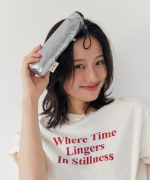 Ungrid（アングリッド）の「【Ungrid (アングリッド)】無地ロゴワンポイントプリント晴雨兼用傘(折りたたみ傘)（折りたたみ傘）」