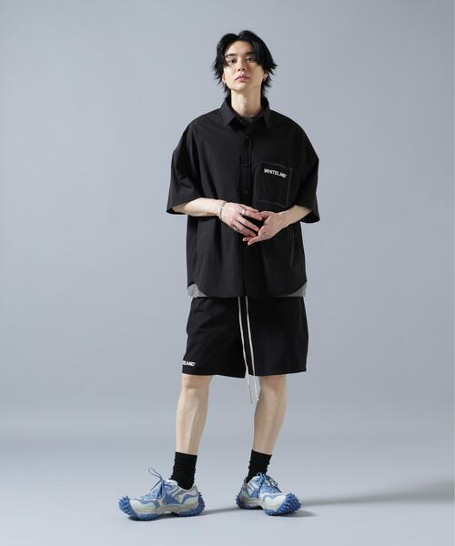 WHITELAND(ホワイトランド)の「【WEB&DEPOT限定】WHITELAND/ホワイトランド/LOGO P-TECK S/S SHIRTS(シャツ/ブラウス・レディース・ブラック/グレー・L/M/S)」の4枚目の写真