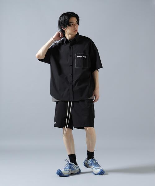 WHITELAND(ホワイトランド)の「【WEB&DEPOT限定】WHITELAND/ホワイトランド/LOGO P-TECK S/S SHIRTS(シャツ/ブラウス・レディース・ブラック/グレー・L/M/S)」の5枚目の写真
