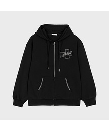 Nostalgia Hoodie Zip-Up (Black)