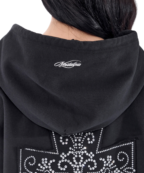 ALKI ALKA(アルキアルカ)の「Nostalgia Hoodie Zip-Up (Black)(パーカー・レディース・ブラック・LARGE/MEDIUM)」の4枚目の写真