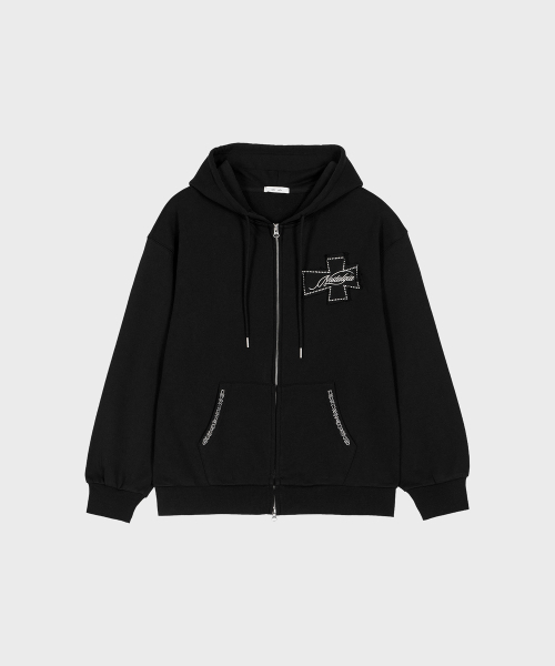ALKI ALKA(アルキアルカ)の「Nostalgia Hoodie Zip-Up (Black)(パーカー・レディース・ブラック・LARGE/MEDIUM)」の6枚目の写真