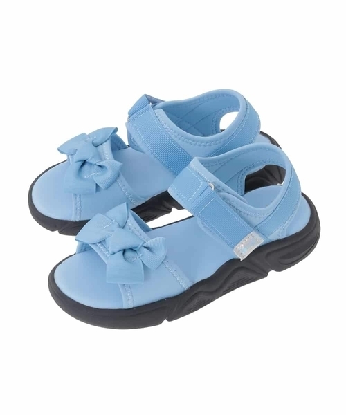 a.v.v（アーヴェヴェ）の「[KIDS]リボンスポサン（サンダル・キッズ・ブラック/ダークインディゴブルー/アイボリー・23/22/21/20/19/24）」の8枚目の写真