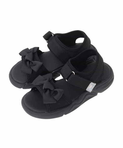 a.v.v（アーヴェヴェ）の「【19-24cm】[大人気商品/26SS新作/KIDS]リボンスポサン（サンダル・キッズ・ブラック/ダークインディゴブルー/アイボリー・23/22/21/20/19/24）」の11枚目の写真