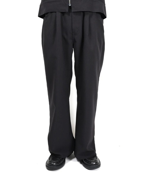 Jieda（ジエダ）の「【Jieda/ジエダ】STRIPE WIDE ONE TUCK PANTS（スラックス・メンズ・ブラック/グレー・1/2）」の17枚目の写真
