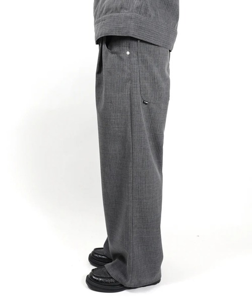 Jieda（ジエダ）の「【Jieda/ジエダ】STRIPE WIDE ONE TUCK PANTS（スラックス・メンズ・ブラック/グレー・1/2）」の12枚目の写真