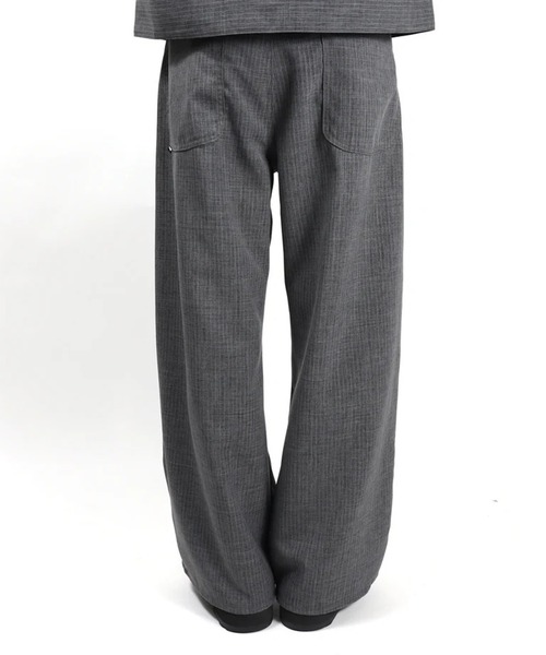 Jieda（ジエダ）の「【Jieda/ジエダ】STRIPE WIDE ONE TUCK PANTS（スラックス・メンズ・ブラック/グレー・1/2）」の11枚目の写真