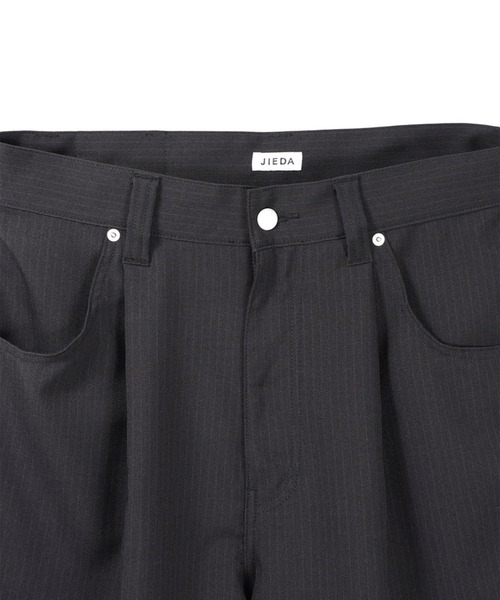 Jieda（ジエダ）の「【Jieda/ジエダ】STRIPE WIDE ONE TUCK PANTS（スラックス・メンズ・ブラック/グレー・1/2）」の9枚目の写真