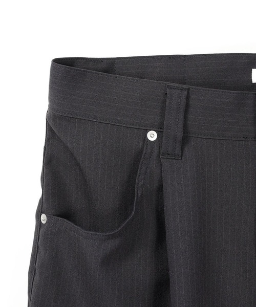 Jieda（ジエダ）の「【Jieda/ジエダ】STRIPE WIDE ONE TUCK PANTS（スラックス・メンズ・ブラック/グレー・1/2）」の7枚目の写真