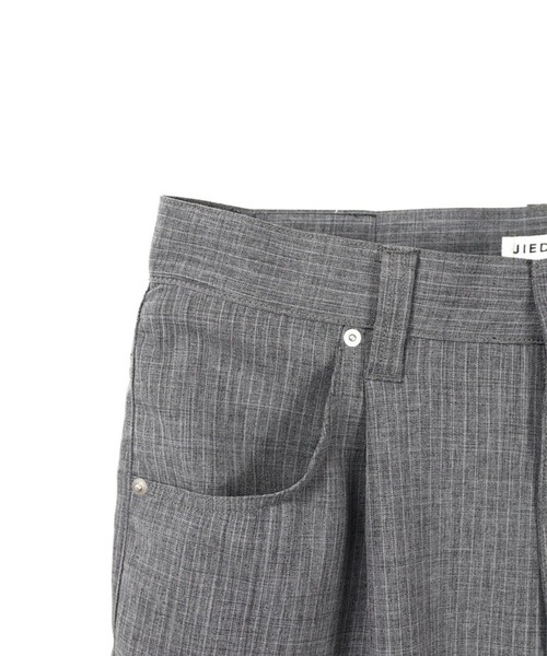 Jieda（ジエダ）の「【Jieda/ジエダ】STRIPE WIDE ONE TUCK PANTS（スラックス・メンズ・ブラック/グレー・1/2）」の6枚目の写真
