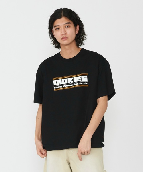 Dickies(ディッキーズ)の「Dickies/ディッキーズ ヘビージャージー ダービーTシャツ 半袖/プリントTシャツ/ロゴTシャツ(Tシャツ/カットソー・メンズ・ホワイト/ブラック/ブルー・SMALL/MEDIUM/LARGE/X-LARGE)」の2枚目の写真