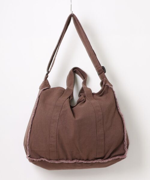 SPINNS（スピンズ）の「ヴィンテージライクキャンバスビッグショルダーバッグ/フリンジ（ショルダーバッグ・メンズ・ブラック/ブラウン/グレー・ONESIZE）」の3枚目の写真