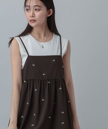 GLOBAL WORK | MATINEE LINE/フラワー刺繍キャミチュニック/646658(その他トップス)