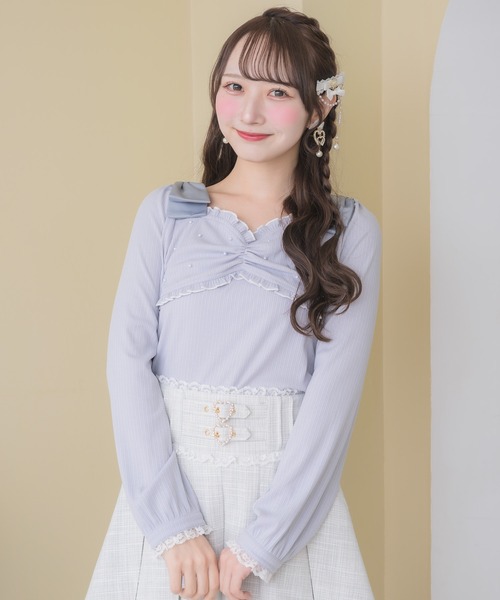 ROJITA（ロジータ）の「リボンテレコトップス（Tシャツ/カットソー・レディース・ホワイト/ブラック/ブルー・FREE）」の8枚目の写真