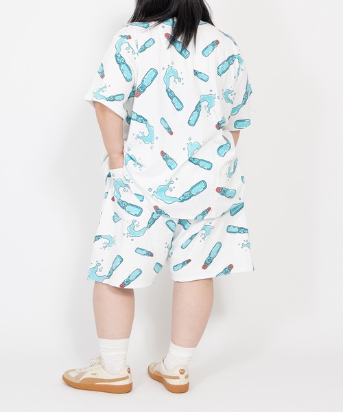 PUNYUS（プニュズ）の「【新サイズ】フード総柄スウェットショートパンツ(RAMUNE)（スウェットパンツ・レディース・サックスブルー・1/2/3/4/5）」の9枚目の写真