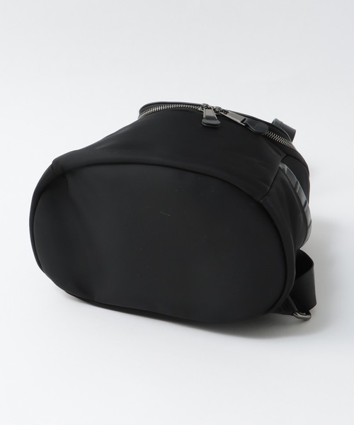 Three Four Time（ｽﾘｰﾌｫｰﾀｲﾑ）の「トリムレザーナイロンリュック（バックパック/リュック・レディース・ブラック・FREE）」の8枚目の写真