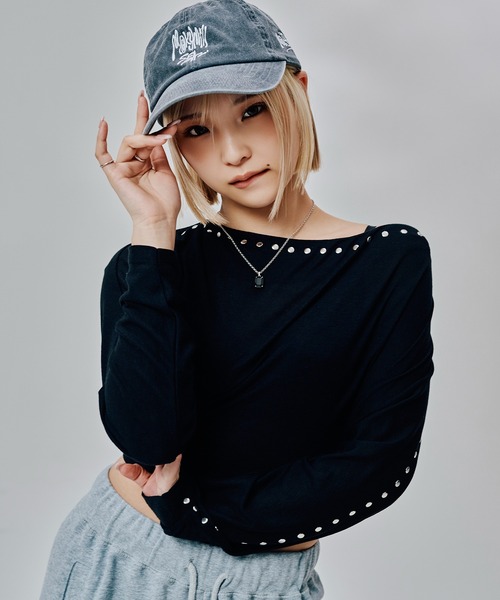 WIND AND SEA（ウィンダンシー）の「MOXYMILL CAP（キャップ・レディース・チャコール・FREE）」の2枚目の写真