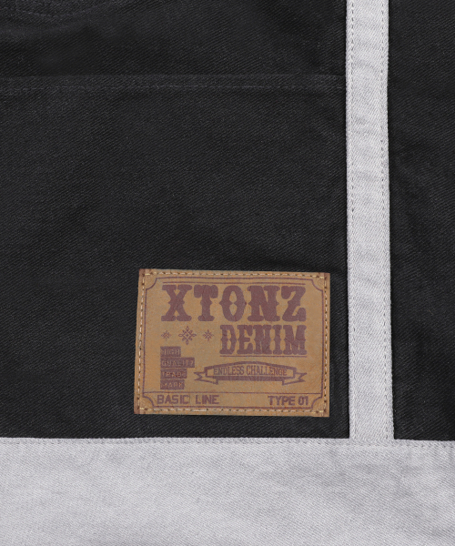 XTONZ（エクストーンズ）の「XTA099 ヴィンテージデニムトートバッグ (ブラック)（トートバッグ・レディース・その他・F）」の6枚目の写真
