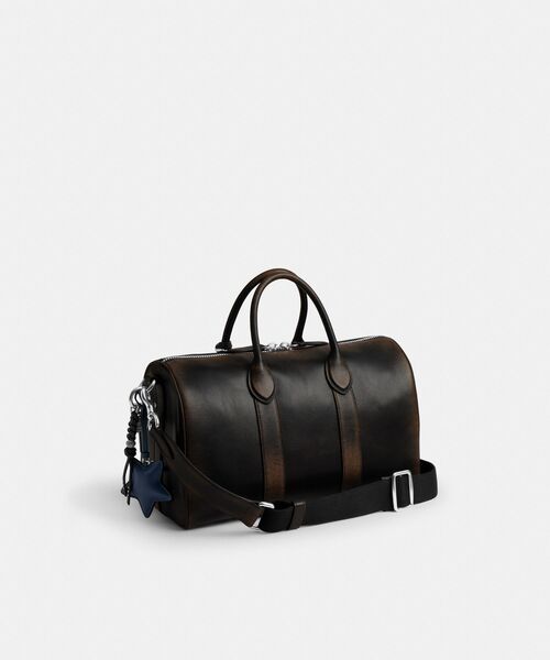 COACH（コーチ）の「コンパス バッグ 35・ラブド レザー・チャーム（ドラムバッグ・メンズ・ブラック系その他・ONE）」の5枚目の写真