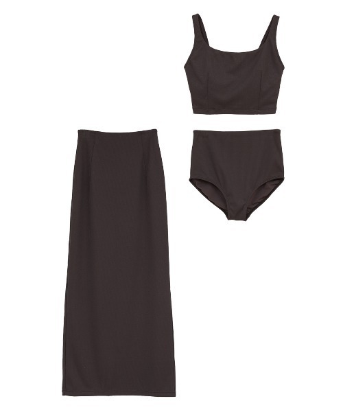 3-PIECE LONG SKIRT SWIM SET（水着）｜CLANE（クラネ）のファッション