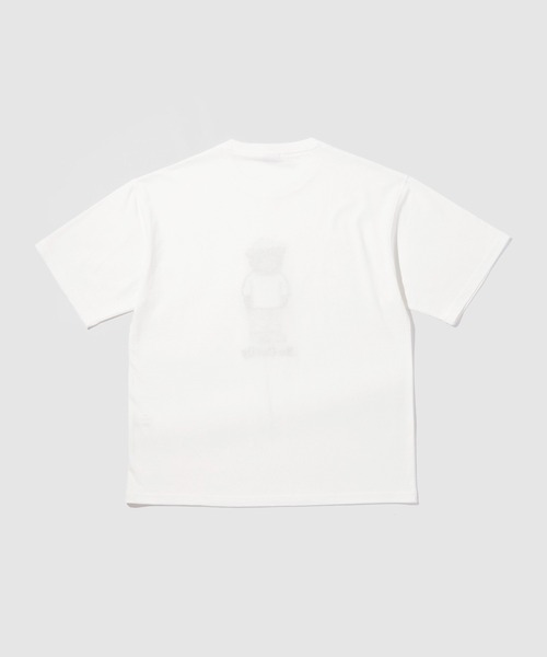 Mac-House(マックハウス)の「クマモチーフ サガラ刺繍&アップリケ クルーネック 半袖Tシャツ(Tシャツ/カットソー・メンズ・ホワイト/ブラック・M/L)」の3枚目の写真