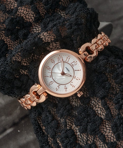 MAGASIN DE MODE Chou Chou(マガジンデモードシュシュ)の「【MAGASIN DE MODE Chou Chou】ウォータープルーフ チェーンウォッチ ST326 FW(アナログ腕時計・レディース・シルバー/ピンクゴールド/ゴールド・FREE)」の5枚目の写真