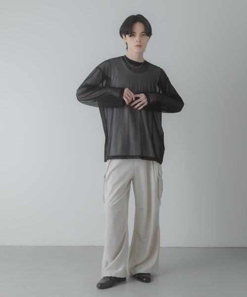 SENSE OF PLACE by URBAN RESEARCH（センスオブプレイスバイアーバンリサーチ）の「アソートシアーロングTシャツ（Tシャツ/カットソー・メンズ・カーキ/ブルー/ブラック・LARGE/MEDIUM）」の18枚目の写真