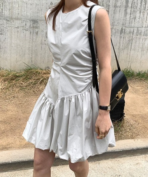 FREE STYLISTS（フリー スタイリスト）の「YUGA_YGMC　Korean style balloon mini dress（ワンピース・レディース・ライトグレー/ブラック/ホワイト・L/M）」の16枚目の写真