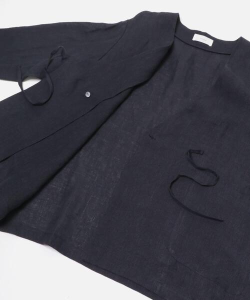 かぐれ（カグレ）の「リネンカシュクールカーディガンジャケット（ノーカラージャケット・レディース・ネイビー/ナチュラル・FREE）」の22枚目の写真
