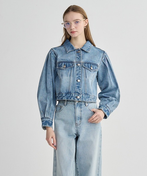 BIRTHDAY BASH（バースデイバッシュ）の「BB SHORT DENIM JACKET（デニムジャケット・レディース・ピンク/ブルー・FREE）」の3枚目の写真