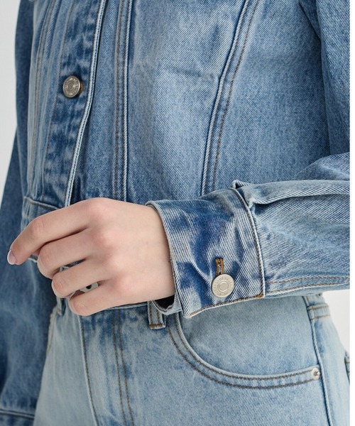 BIRTHDAY BASH（バースデイバッシュ）の「BB SHORT DENIM JACKET（デニムジャケット・レディース・ピンク/ブルー・FREE）」の7枚目の写真
