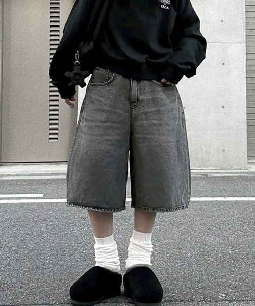 セール】Bermuda Black Denim PT/バミューダブラックデニムパンツ
