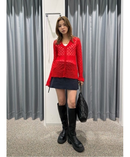 SLY（スライ）の「SUMMER BELTED SKORT サマーベルテッドスコート 春服 夏服（スカート・レディース・カーキ/ネイビー・2/1）」の18枚目の写真