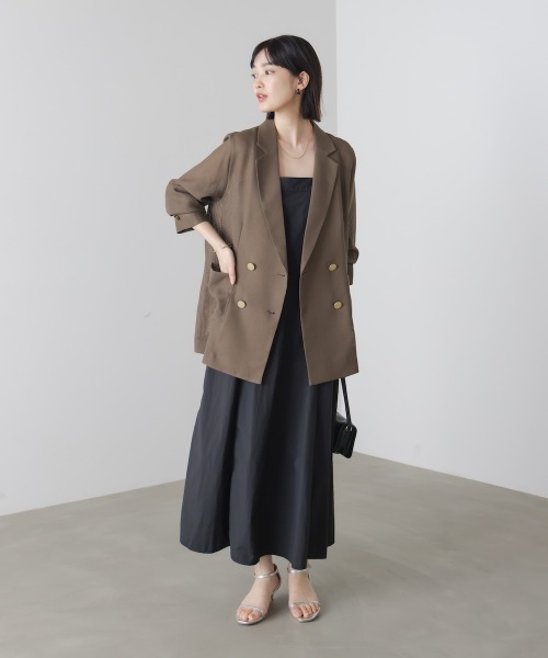 Bou Jeloud（ブージュルード）の「メッシュダブルジャケット（テーラードジャケット・レディース・ブラウン/ブラック・38）」の12枚目の写真