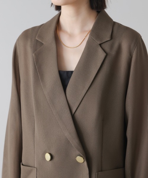 Bou Jeloud（ブージュルード）の「メッシュダブルジャケット（テーラードジャケット・レディース・ブラウン/ブラック・38）」の18枚目の写真