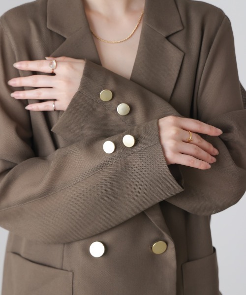 Bou Jeloud（ブージュルード）の「メッシュダブルジャケット（テーラードジャケット・レディース・ブラウン/ブラック・38）」の19枚目の写真