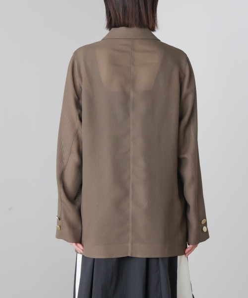 Bou Jeloud（ブージュルード）の「メッシュダブルジャケット（テーラードジャケット・レディース・ブラウン/ブラック・38）」の21枚目の写真