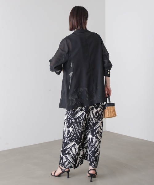 Bou Jeloud（ブージュルード）の「メッシュダブルジャケット（テーラードジャケット・レディース・ブラウン/ブラック・38）」の9枚目の写真