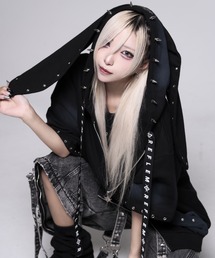 『REFLEM/レフレム』顔料加工うさ耳ZIPフーディー