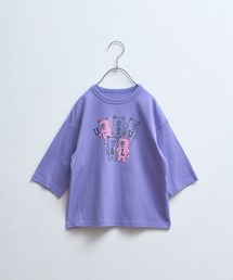 七分袖」に該当するTシャツ/カットソー（パープル/紫色系