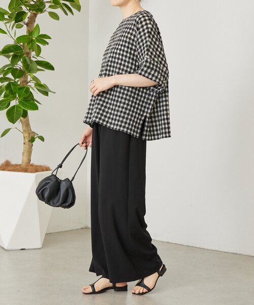 BEARDSLEY（ビアズリー）の「シアーギンガム前後ブラウス（シャツ/ブラウス・レディース・ブラック系その他/ブラック・FREE）」の10枚目の写真